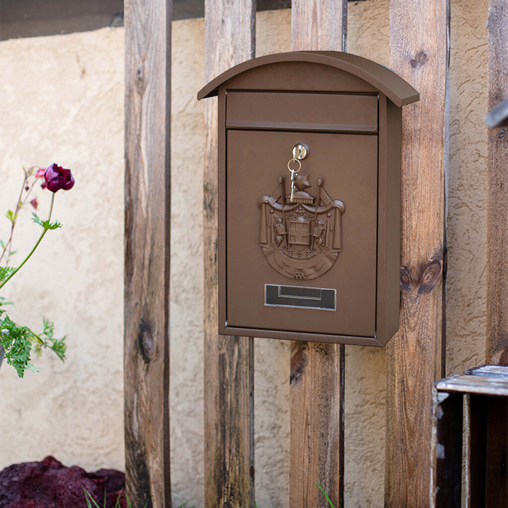 Blesiya Mailbox Mail Secure Locking Mail Box 26x10x36cm Decorative Letterbox