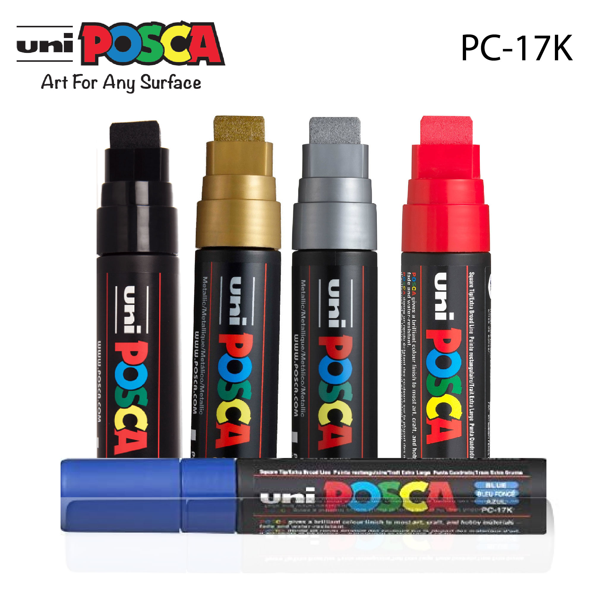 Uni Posca Extra Bold Marker - Red (PC17K.15), Paint Marker For Art & Crafts - View #4