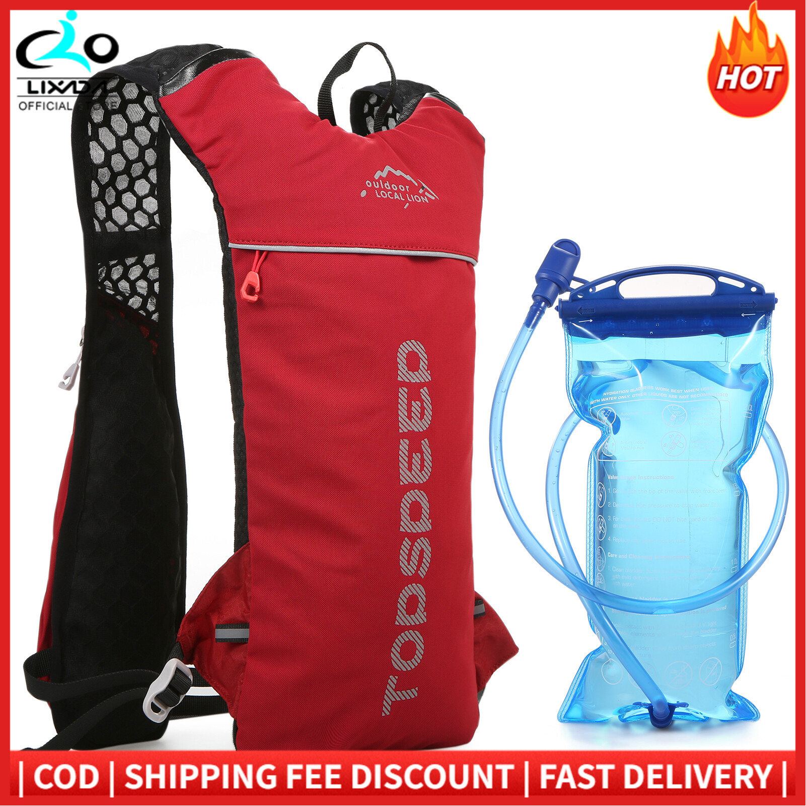 Hydration Pack Backpack with 2L Water Bladder Super Lightweight Breathable Hydration Vest For Outdoors Running Cycling Climbing