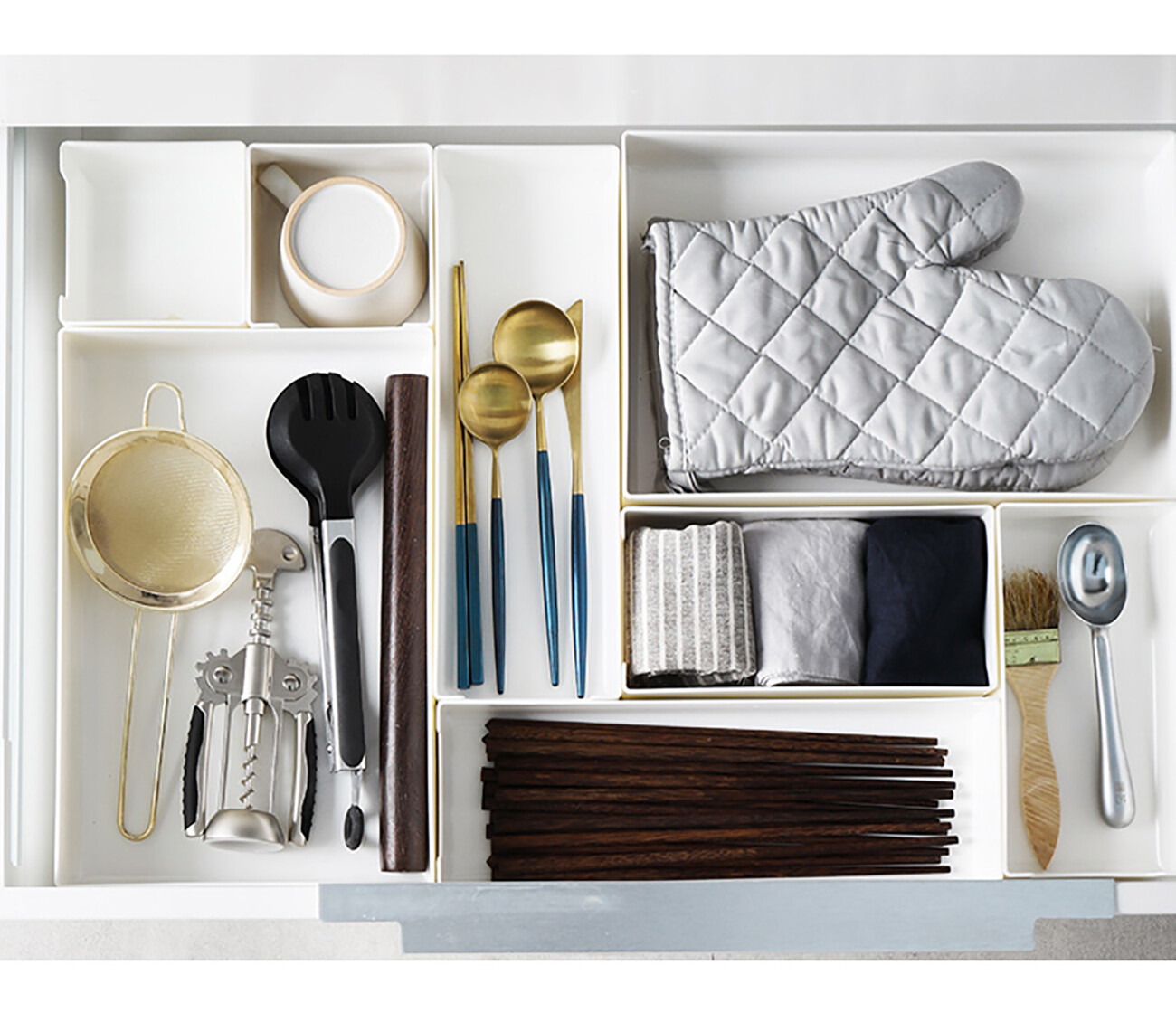 CNMF Drawer Storage Box Kitchen Cupboard Organizer Rectangular Combination Storage Box Height 6cm