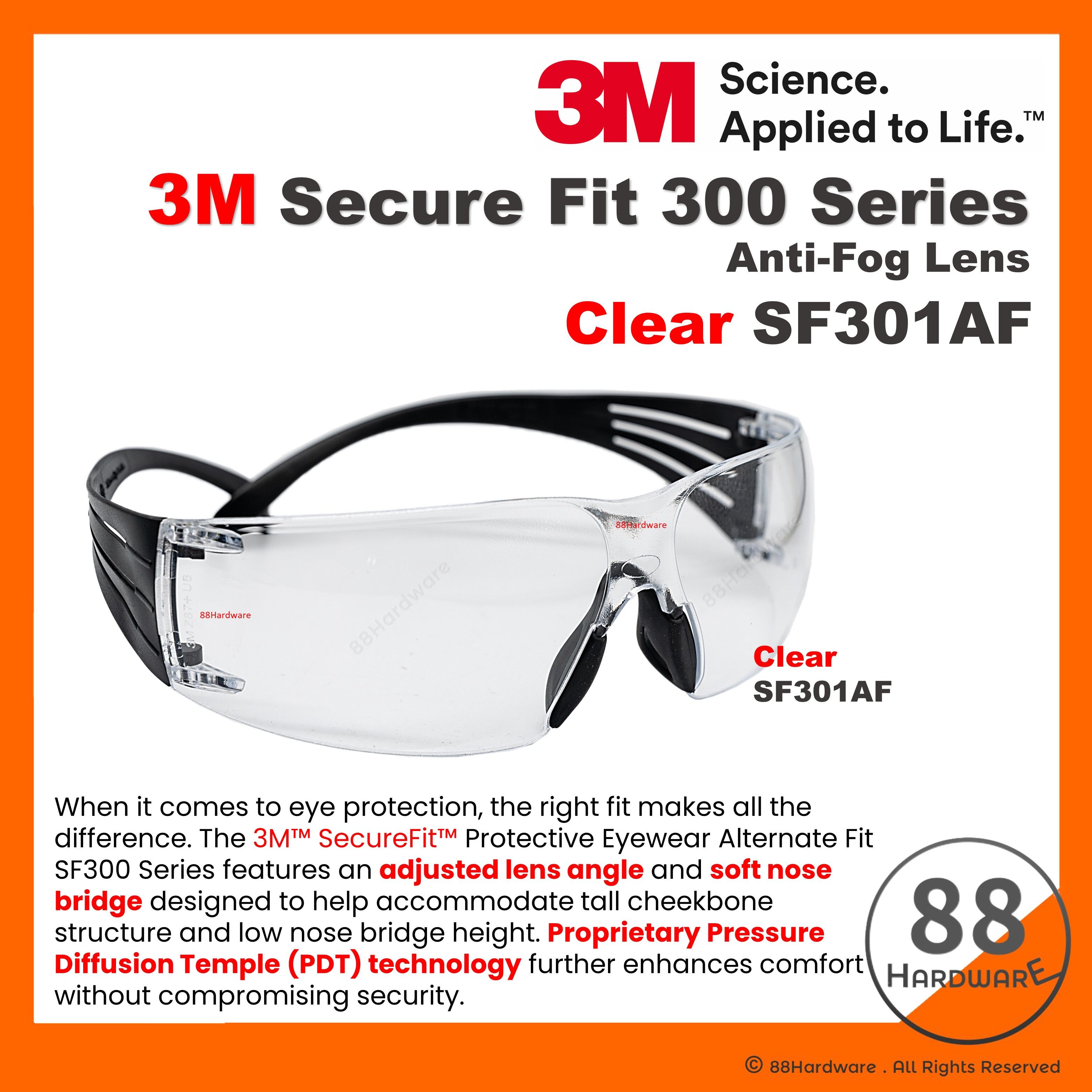 【100 Ori】3M SecureFit safety glasses/safety glass/safety glasses for