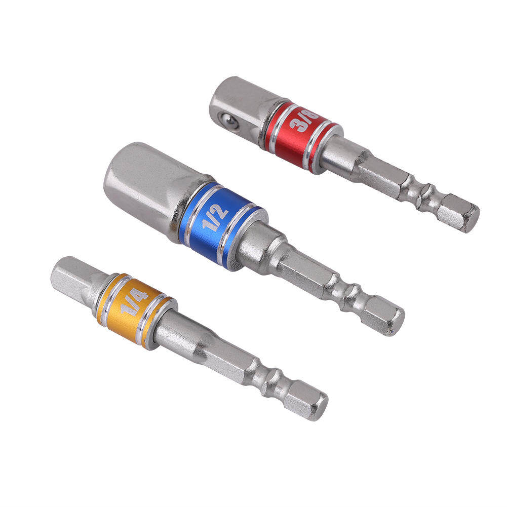 3 Cái Ổ Cắm Tuốc Nơ Vít Điện Đầu Chuyển Đổi Thanh Nối Dài Thân Lục Giác 1/4 Inch Tua Vít Ổ Cắm Điều Khiển