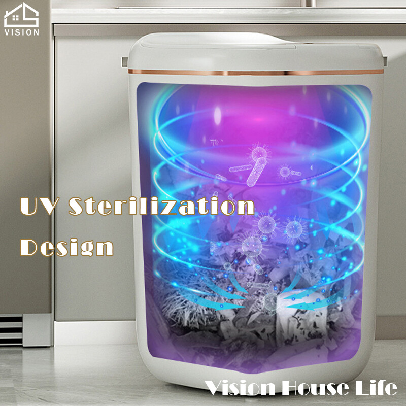Vision Thùng Rác Tự Động Kiểu Bắc Âu 20L Thùng Rác Cảm Ứng Thông Minh Thùng Rác Thông Minh Không Chạm Thùng Rác Không Tiếp Xúc Phòng Khách Phòng Ngủ Thùng Rác Cảm Biến Tự Động Cảm Biến Thông Minh