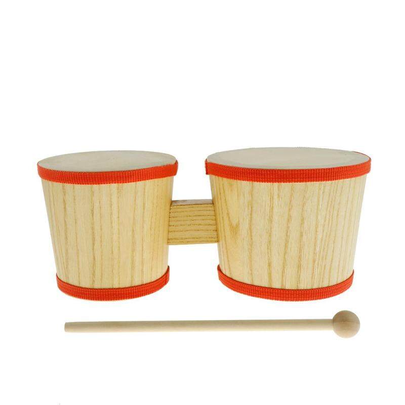 Phép Lạ Chiếu Gỗ BONGO Tay Trống với Vồ Trẻ Em Nhạc Cụ Bộ Gõ