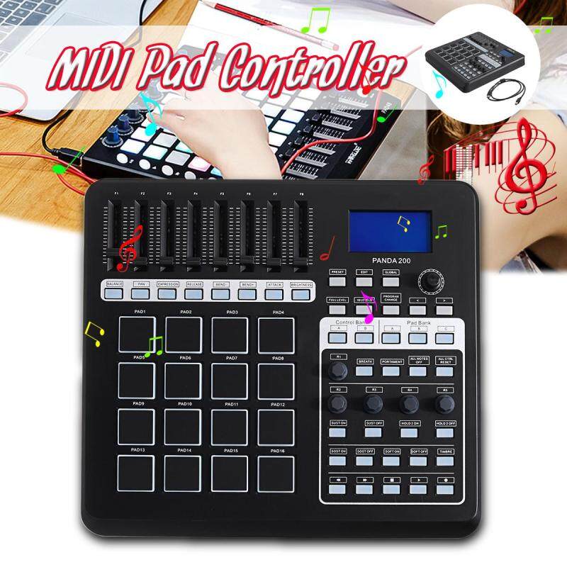 WORLDE PANDA200 Portable 16 Drum Pads USB MIDI Controller Keyboard LED Backlit MIDI Pad Controller Malaysia