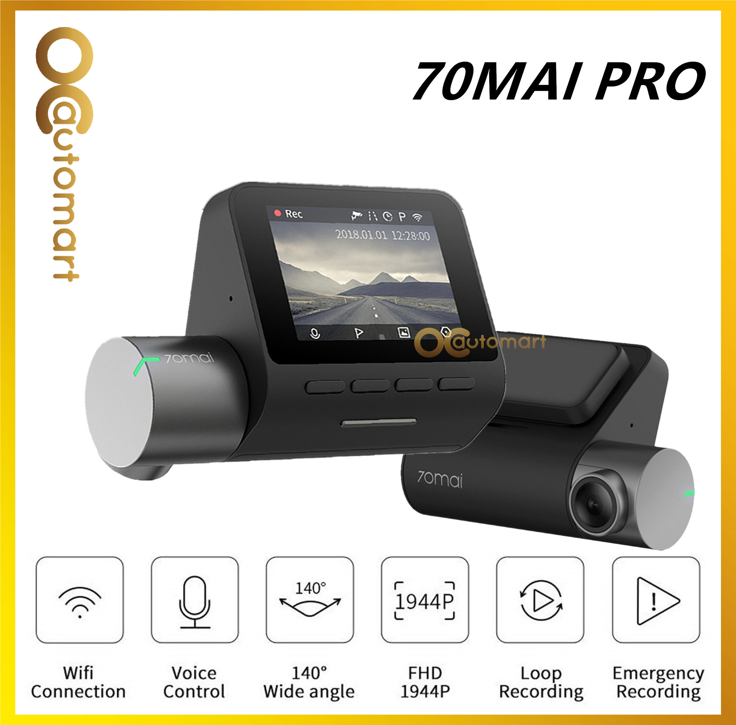 70mai PRO Plus Car Recorder Dashcam 1944P 70 MAI Pro Car Cameras WiFi ...