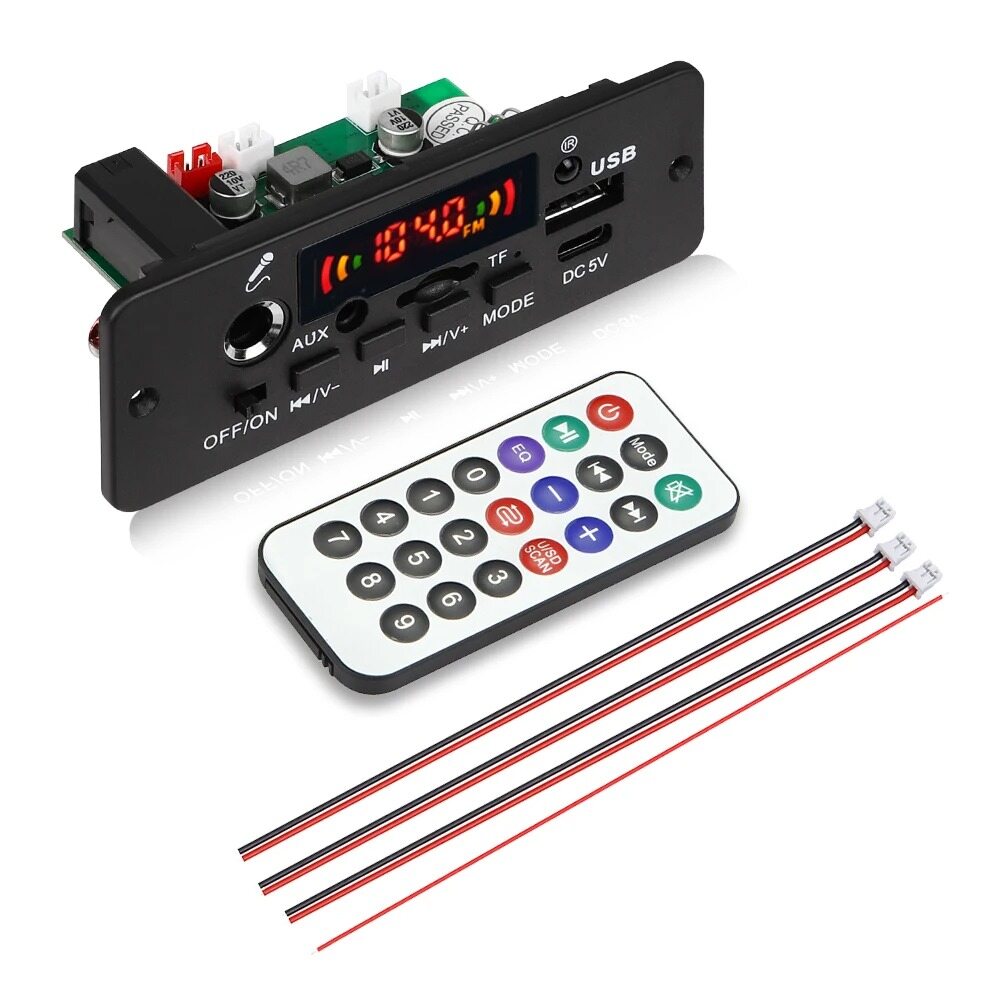 KEBIDU 10W trong nhà tự làm bộ khuếch đại kỹ thuật số bảng mạch Giải Mã MP3 5V công suất âm thanh Bluetooth FM USB Xe Hơi Máy nghe nhạc MP3 cho âm nhạc Loa siêu trầm Loa