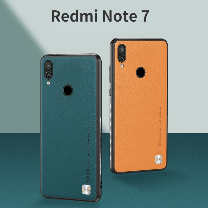 Casing for Redmi Note 7 Pro Note7 Case Plain Skin Leather Cover Xiaomi Redmi Note 7Pro Soft Bumper Shockproof Coque