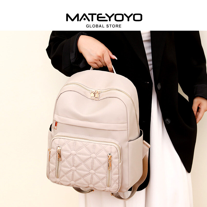 MATEYOYO Backpack Women Shoulder Bag Waterproof Nylon Cloth Backpack Large Capacity Backpack Lightweight Laptop Backpack Casual Zipper Packs for Girls Teens Women