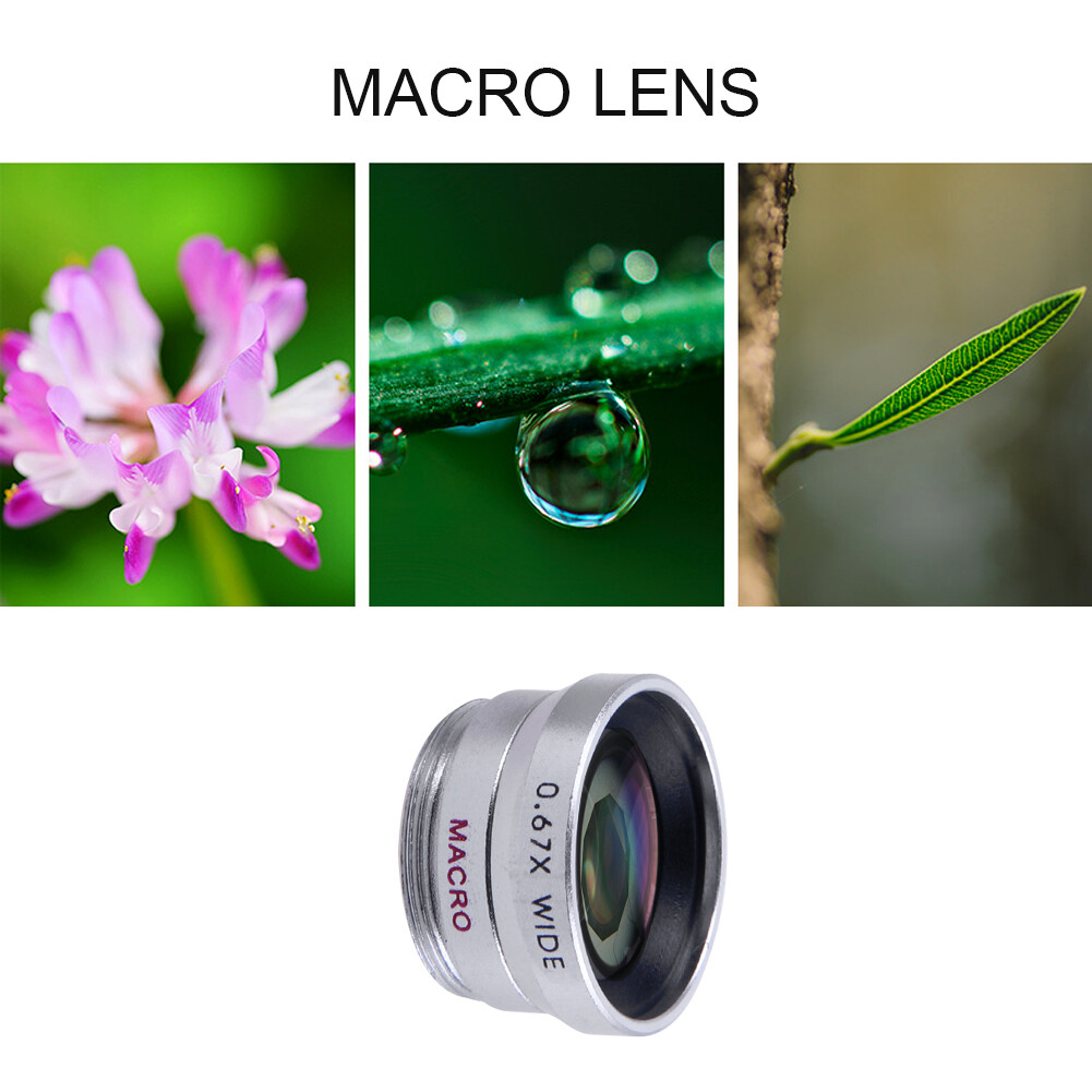 3 in 1 Fish Eye+ Wide Angle+ Macro Camera Lens Kit for Phone