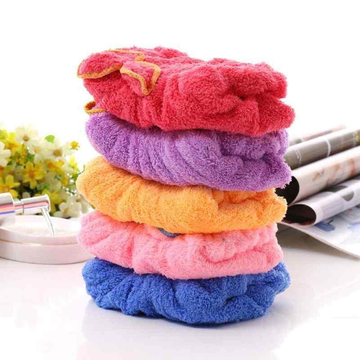 Nhanh Khô Tắm Microfiber Tóc Quấn Khăn Tắm Spa Nơ Tắm Mũ Đội Đầu Nón