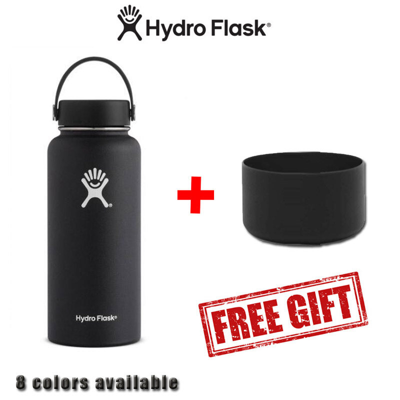 Bình nước di động 7 màu hydro flask dung tích 18oz/32oz/40oz kèm nắp chai nước dễ mang theo - intl