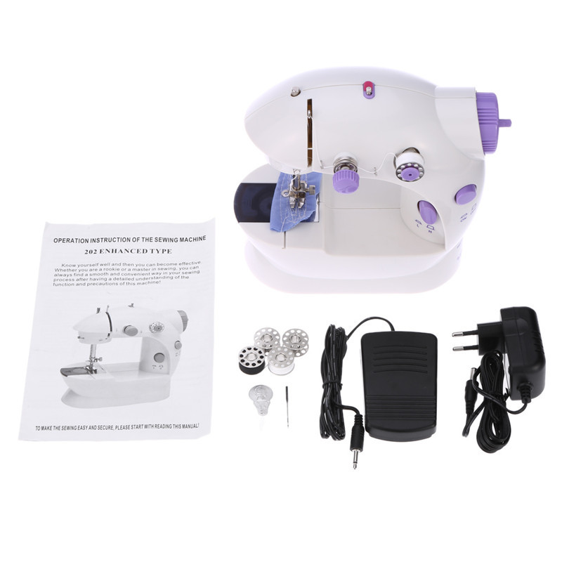 SADA Sewing machine 202A with light home electric mini small eating thick pedal sewing machine clothes car