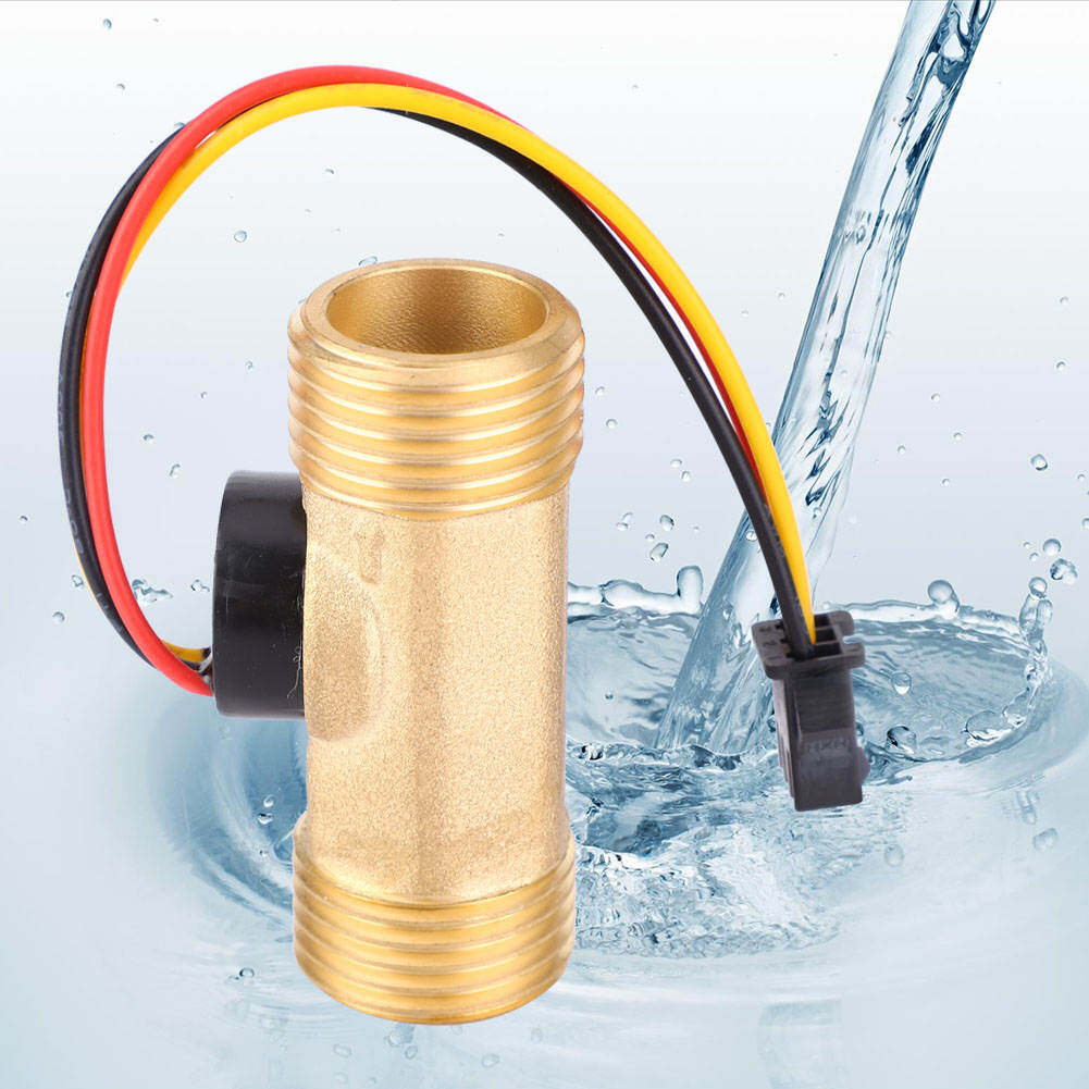 G1/2in Hall Effect Hall Water Flow Hall Sensor Sensor Switch Flow Rate Meter Male-Male Thread 1~30L/min Flow Sensor Gauge