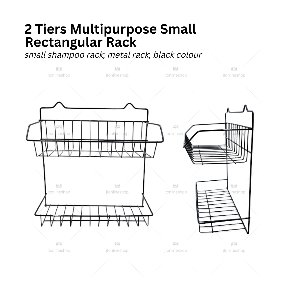 Small Rectangle Rack 2 Tiers Shampoo Rack Multipurpose Rack Toilet Rack ...