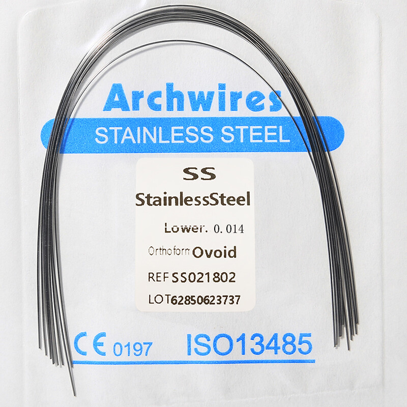 Stainless Steel Brackets Wire Round Ovoid Arch Wire 1pack/10pcs