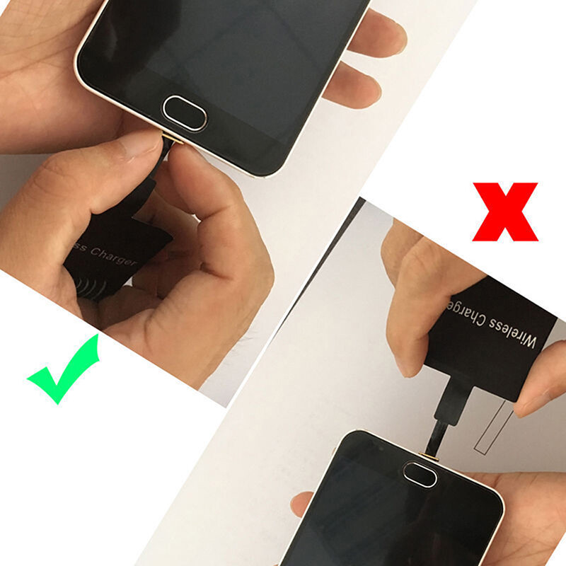 DENG Qi Wireless Charger Adapter Charging Receiver For iPhone Samsung Andriod Type-C