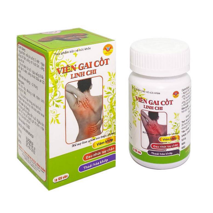 Viên Gai cốt linh chi Giúp xương chắc khớp khỏe, ngăn ngừa thoái hóa khớp, tái tạo mô sụn