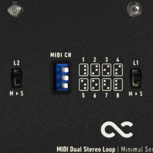 One Control Minimal Series MIDI Dual Stereo Loop / 2 Loop Switcher