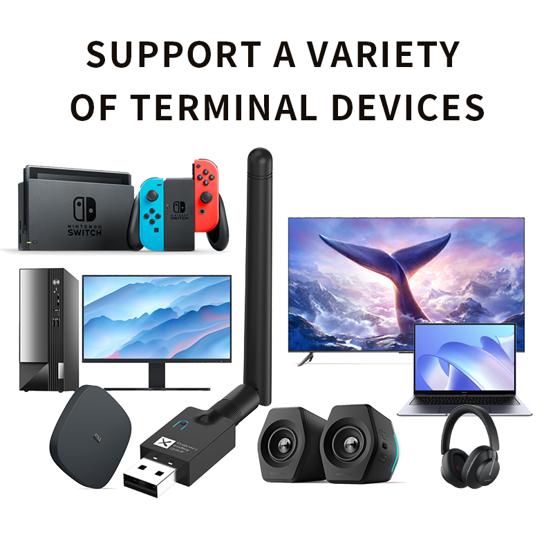 VAORLO CSR Bộ Phát Âm Thanh Bluetooth 5.2 Qualcomm QCC3056 Bộ Chuyển Đổi USB Không Dây Độ Trễ Thấp Hỗ Trợ AptX HD LL Thích Ứng Với Mic Cho PC Win 7/8/10 PS4 PS5 Nintendo Switch