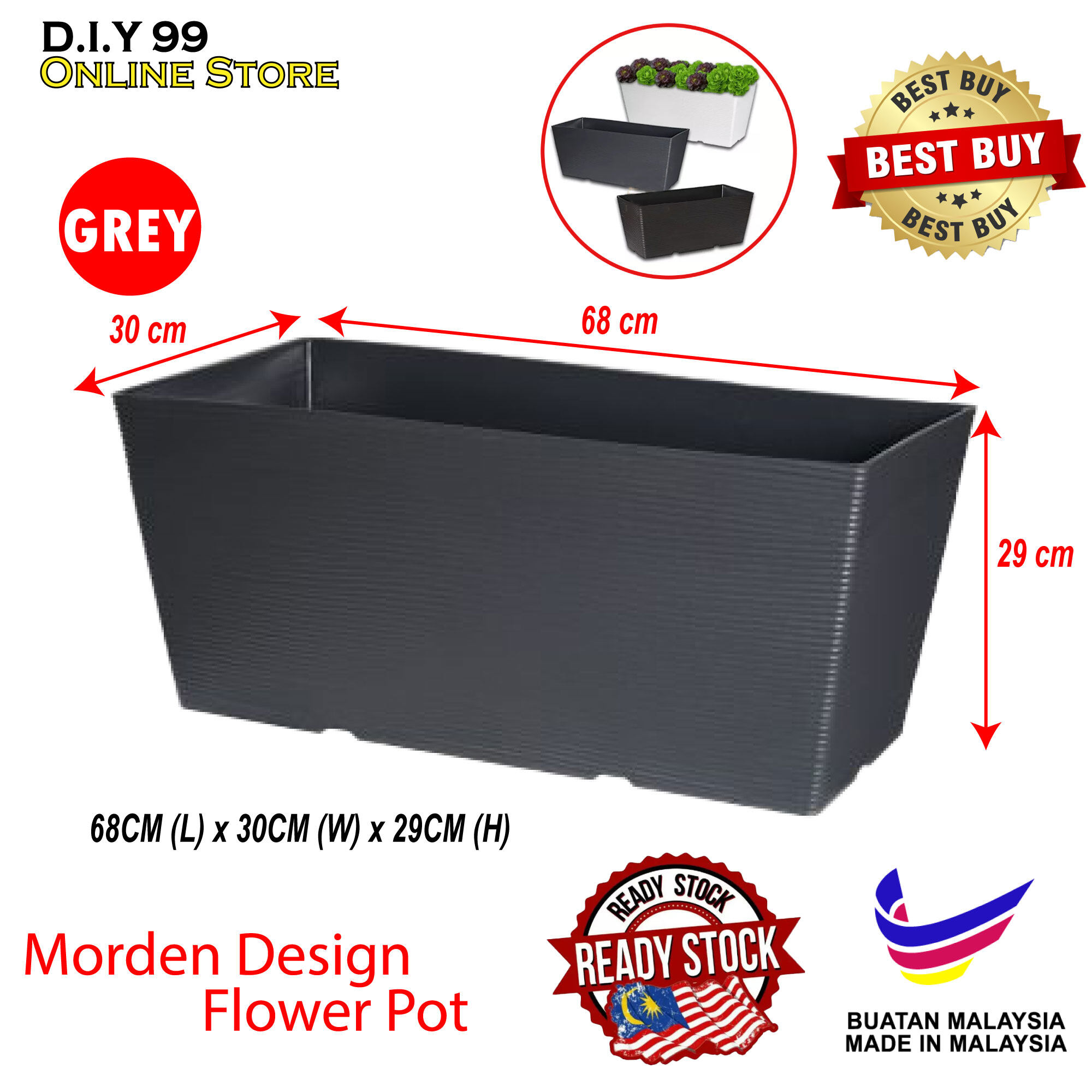 Rectangular Flower Pot / Modern Design Flower Pot / Planter Box Flower