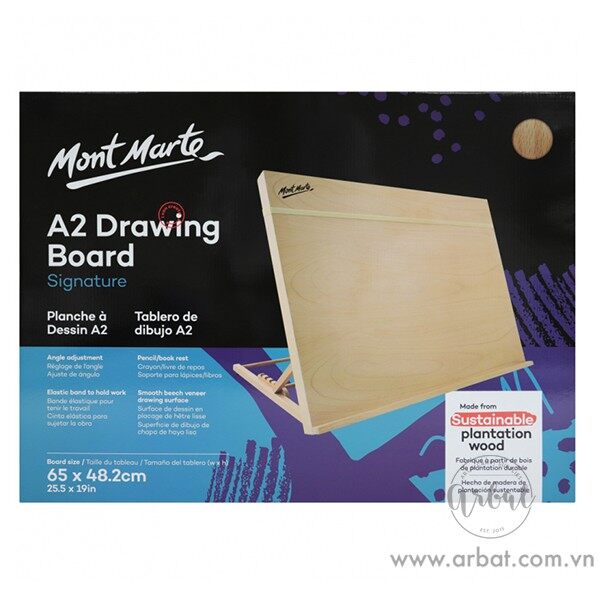 Bảng vẽ để bàn A2 Mont Marte