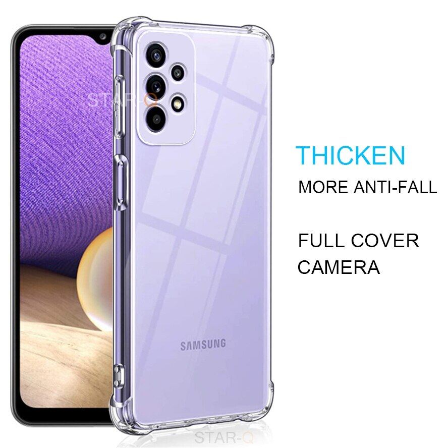 Thinmon For Samsung A33 5G/A53 5G/A73 5G Phone Case Thin Anti-Scratch Clear Flexible TPU Silicone Transparent Four Corner Bumper Protective Casing Cover