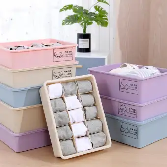 Household Plastic Wardrobe Underwear Storage Box Drawer Underwear