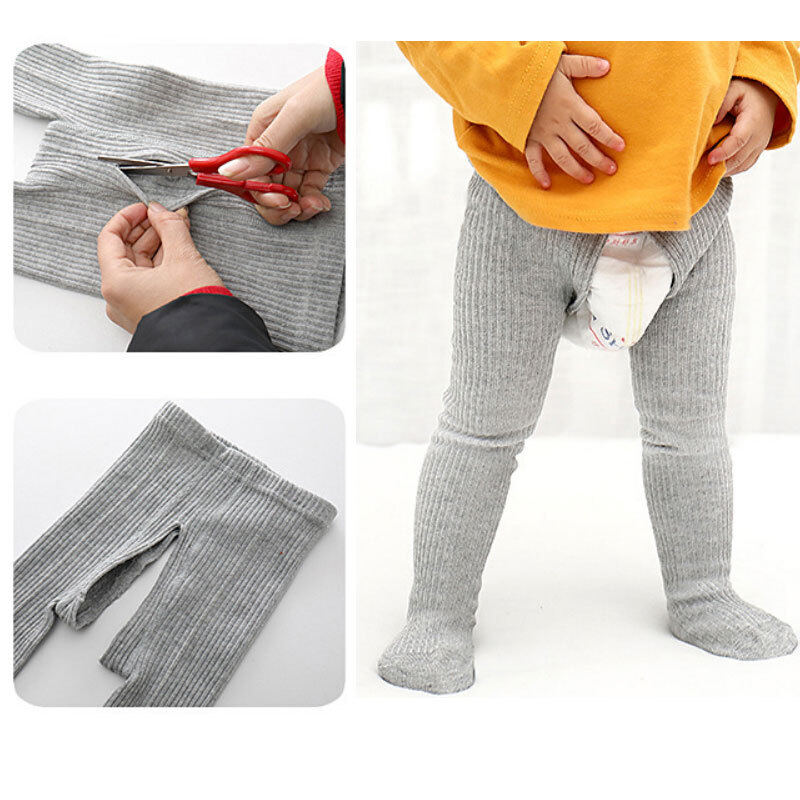 Baby Tights Solid Color Soft Knitted Warm Baby Girl Tights Newborn Toddler Tight Boy Girl Pantyhose Kids Girls Clothes 0-24 months