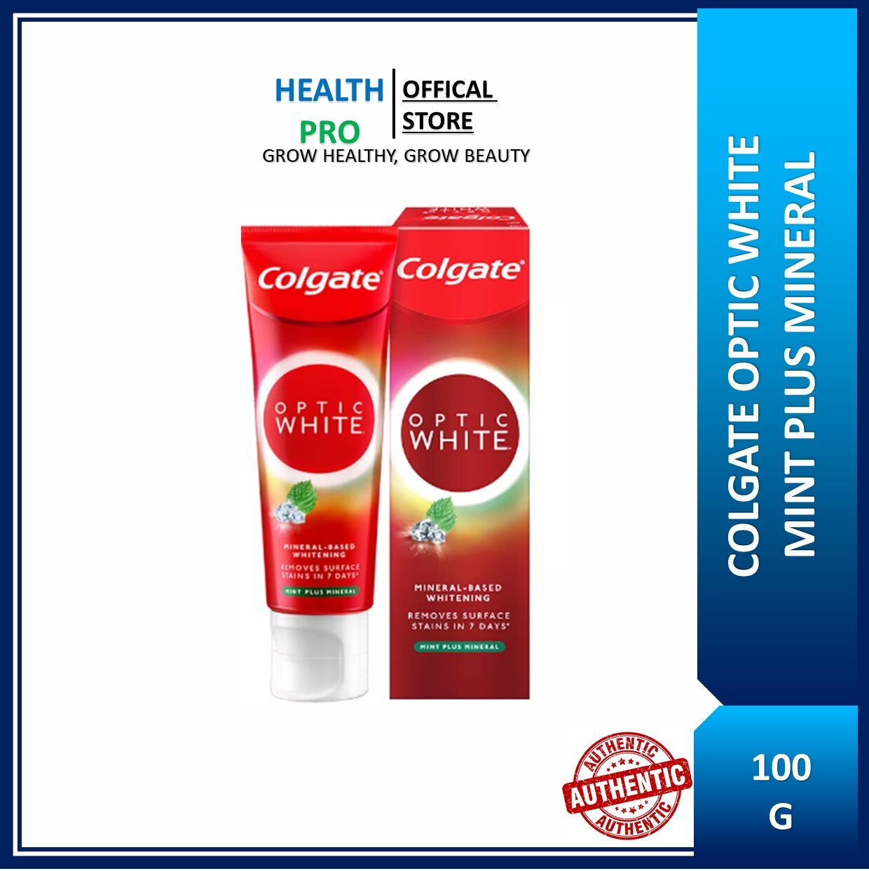 Colgate Optic White Toothpaste 100g (Dazzle/Volcanic/Mint/Exfoliating ...