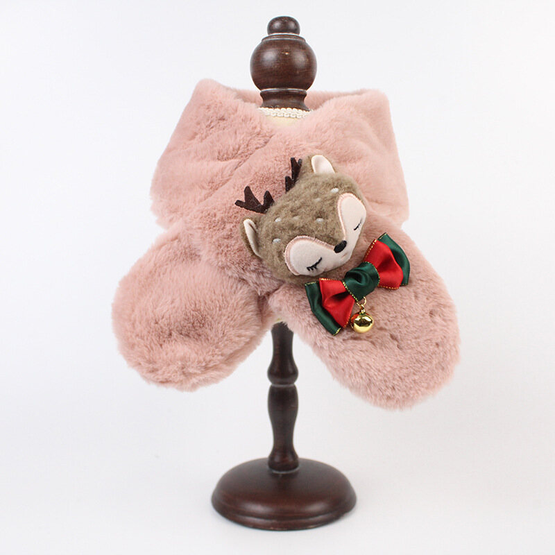 Cute Cartoon Children Scarf Soft Warm Plush Winter Christmas Elk Deer Boys Girls Scarves Baby Scarf Neckerchief
