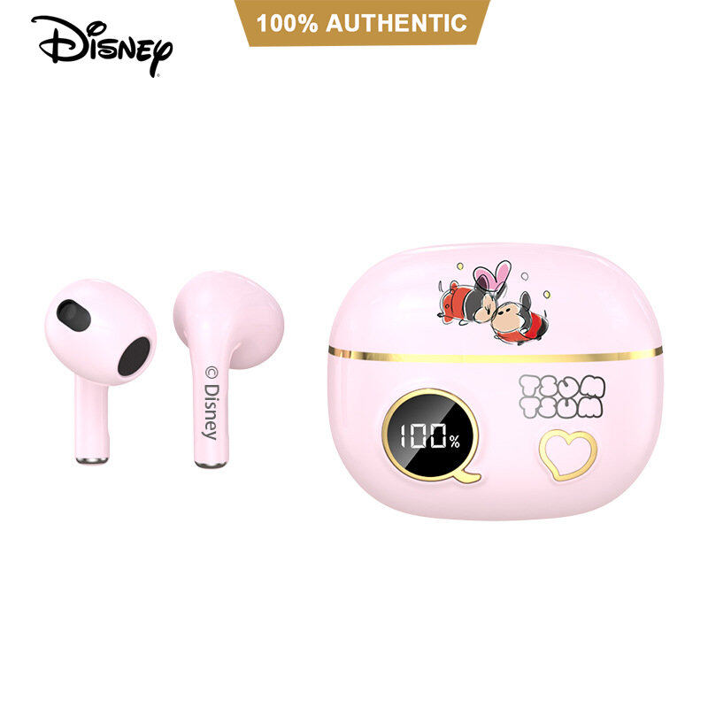 100% Authentic Disney Wireless Earbuds Bluetooth Earphone with mic Original HIFI Sound Waterproof Sports Headset Noise Cancellation TWS Wireless Earphones for IOS Android Phone DB1