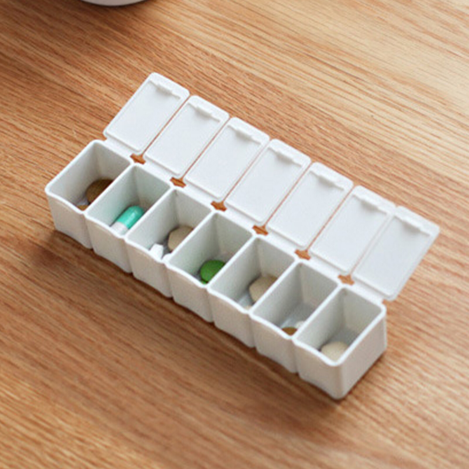 Laca Pill Case Large Capacity Portable PP Weekly Pill Storage Box for Vitamin