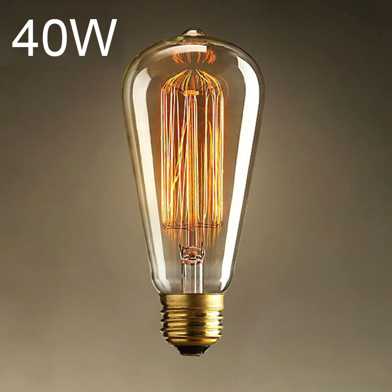 E27 40w edison light bulb incandescent bulb st64 retro edison lights pendant decoration bulb filament lamp 110v/220v