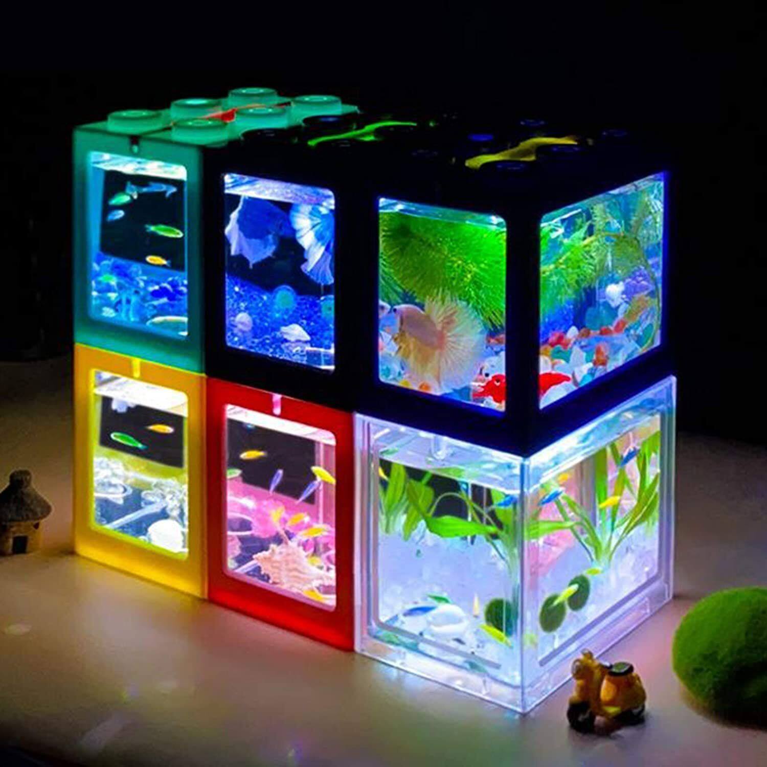 Khối Xây Dựng Đèn LED Đánh Cá Nhỏ Cho Cá Betta, Bể Cá