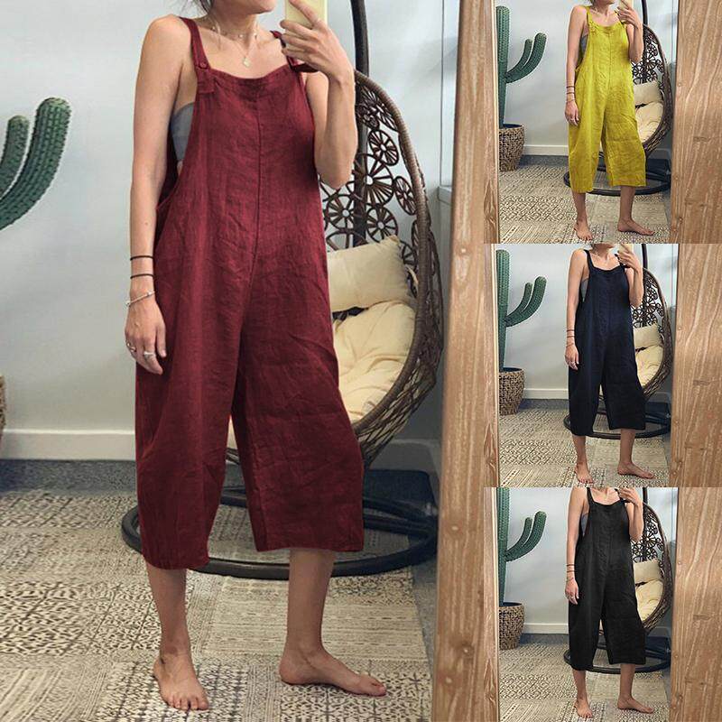 sleeveless bib pants harem trousers jumpsuit playsuit overalls