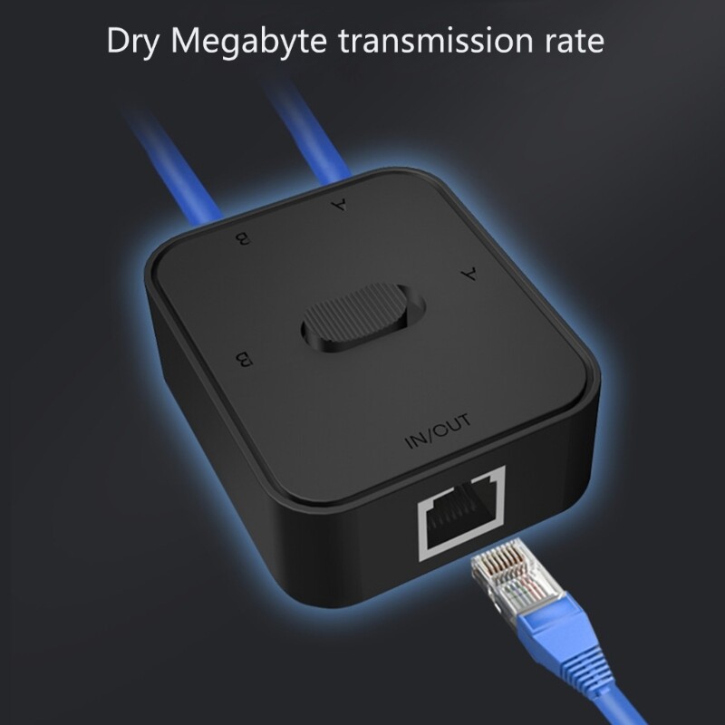 2 Port Gigabit Network Switcher Lan High Performance Ethernet Smart Switch 100/1000Mbps RJ45 Internet Splitter