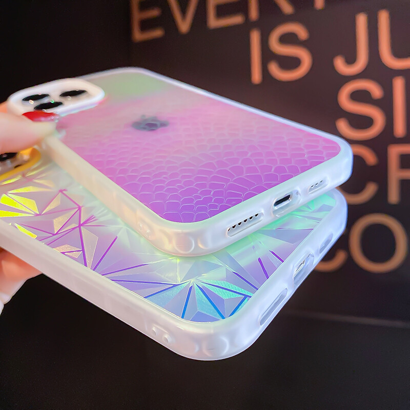 KISSCASE For iPhone 14 Pro Max Color Matching Gradient Laser TPU shell Phone Case For iphone 14 Plus 13 12 11 Pro Max XR XS Max X