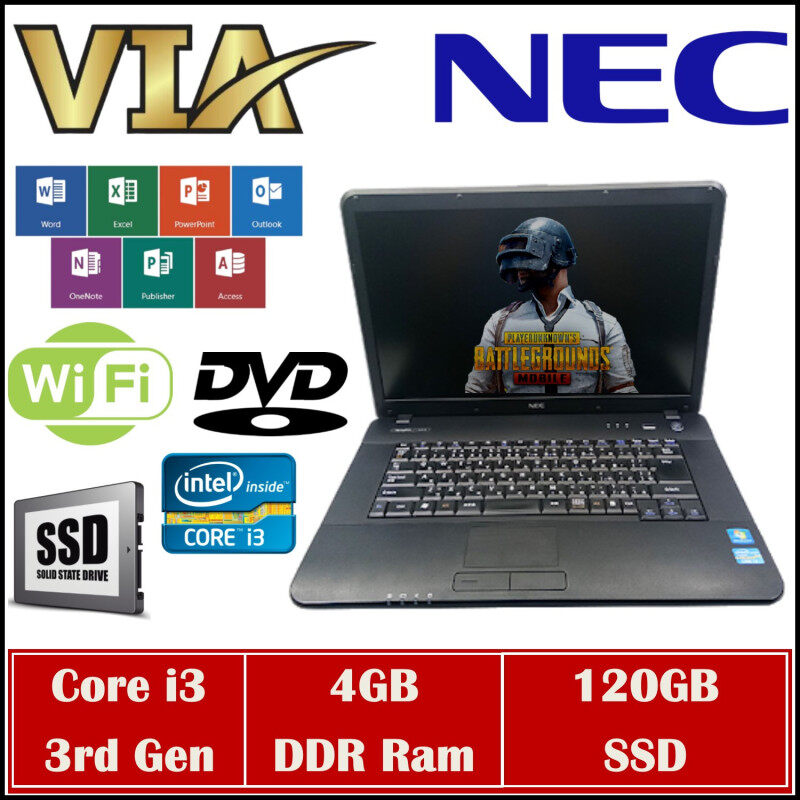 【PUBG MOBILE】NO BATTERY~NEC VA-G~CORE i3-3rd Gen~4GB RAM~HDD or SSD~WIFI Malaysia