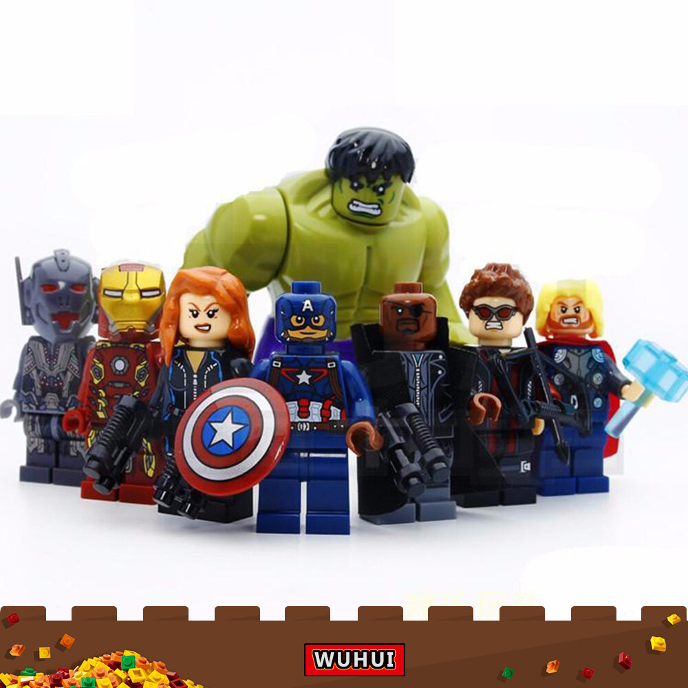 WUHUI 8 CÁI Marvel Super Heroes Avengers Minifigures Toy Building Kit