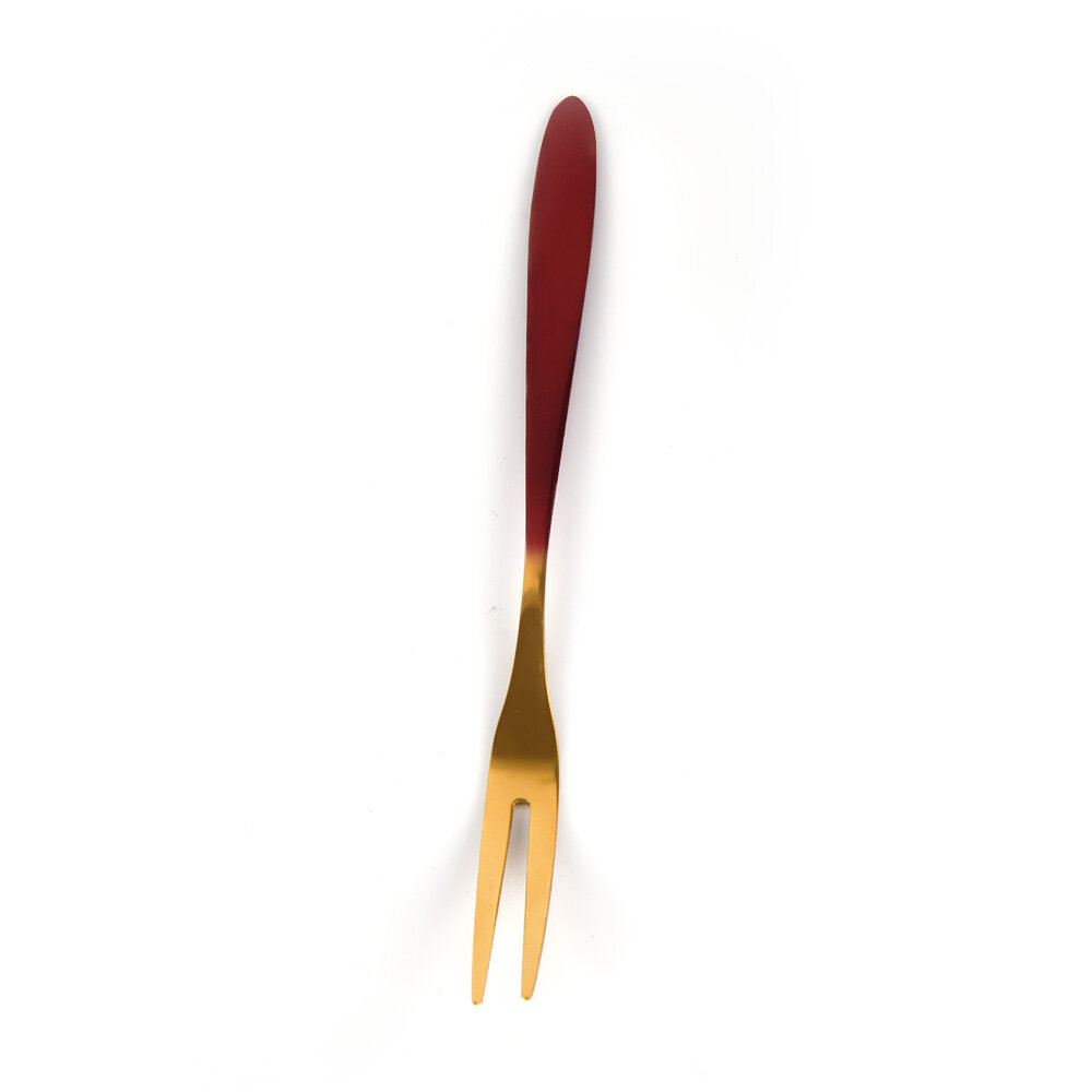 Fruit Forks Appetizer Dessert Salad Forks Colorful Stainless-steel Forks Afternoon Tea Cake Party Fork Home Kitchen Utensils