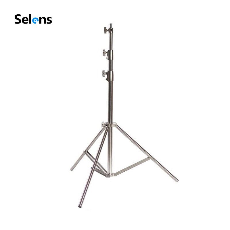 Selens Stainless Steel Light Stand 9ft(280cm) Heavy Duty for Studio Softbox Monolight and Other Photographic Equipment
