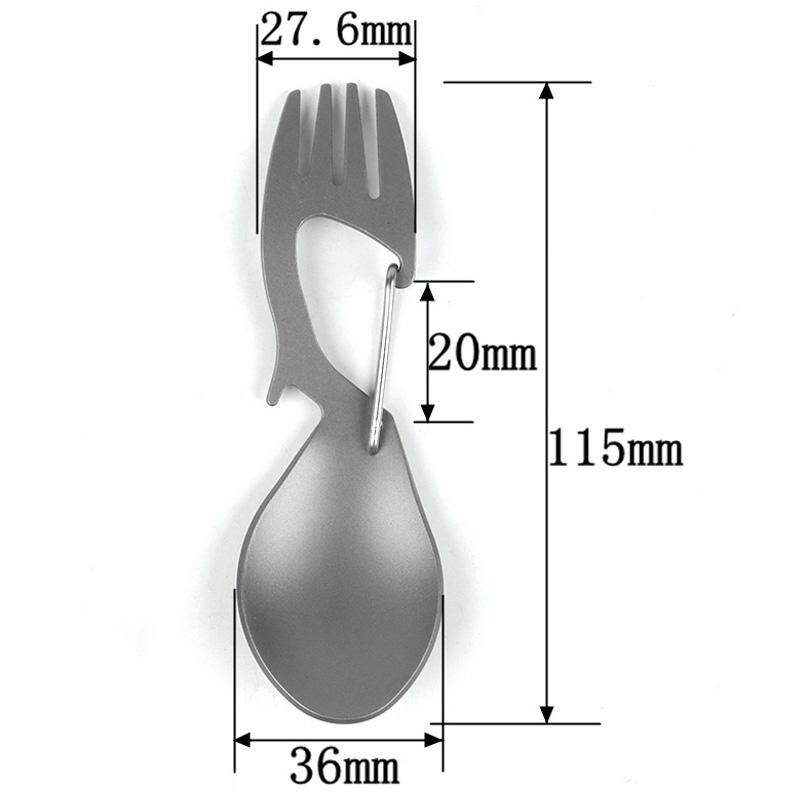 3 In 1 Camping Picnic Titanium Spoon Tableware Titanium Fork Ultralight Pure Titanium Or Stainless Steel Spork