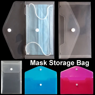 10PCS Foldable Keepers Dustproof Travel Organizer Face Masks Holder Waterproof Case Portable Pocket Mask Storage Bag