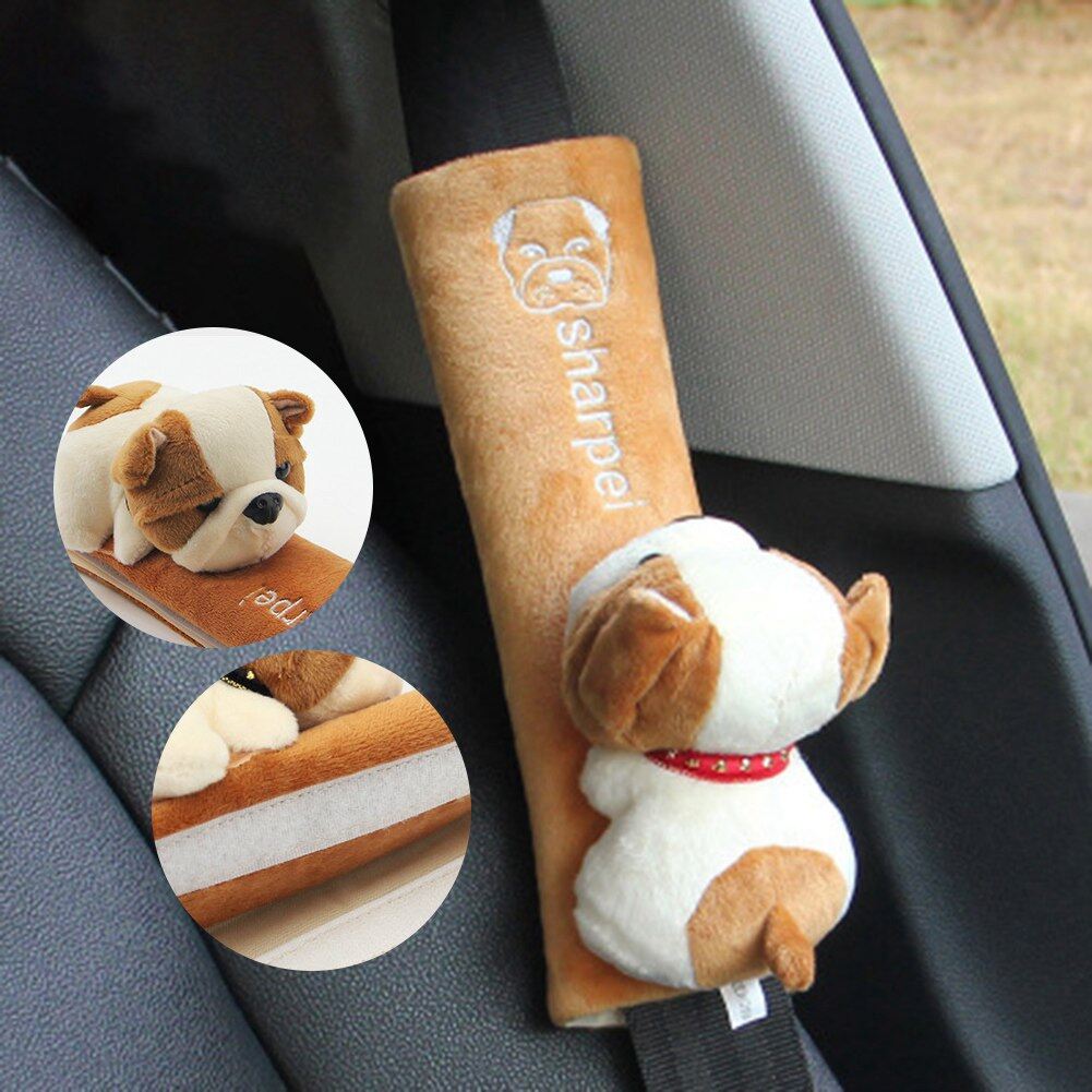 1 Pc Car Seat Belt Pads Universal Cartoon Plush Seat Shoulder Strap Pad