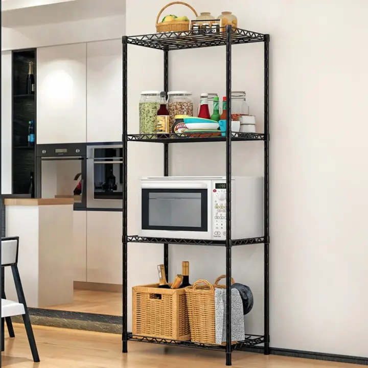 4 Tier Steel Wire Shelving Unit Metal Rack Home Kitchen Storage Shelf Microwave Lazada Singapore - Metal Kitchen Wall Shelf Unit 4 Tier Steel Wire Shelving Unit Metal Rack Home Kitchen Storage Shelf Microwave Lazada Singapore - Metal Kitchen Wall Shelf Unit