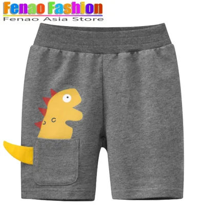 Boys Pants 3D Dinosaurs Kids Bottom Casual Cotton Baby Toddler Children Pocket Shorts Pant
