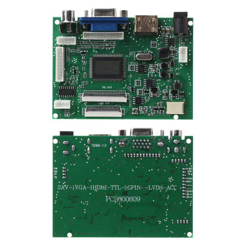 1Set HDMI VGA 2AV 40/50 Pins PC Controller Board Module for Raspberry PI 3 EJ101IA-01G 8 Bit IPS LCD Display Driver