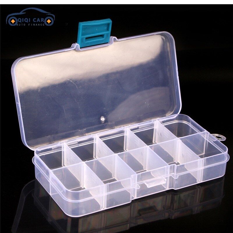 QIQI Plastic 5/10/15/24 Compartments Fishing Lure Bait Hook Tackle Storage Box Case Container