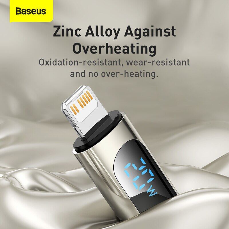 Baseus Cáp Sạc Pd 20W Usb C Cho Iphone 14 13 Pro Max Cáp Sạc Nhanh Cáp Type C Cho Iphone X 8 Cáp Dữ Liệu Màn Hình Led
